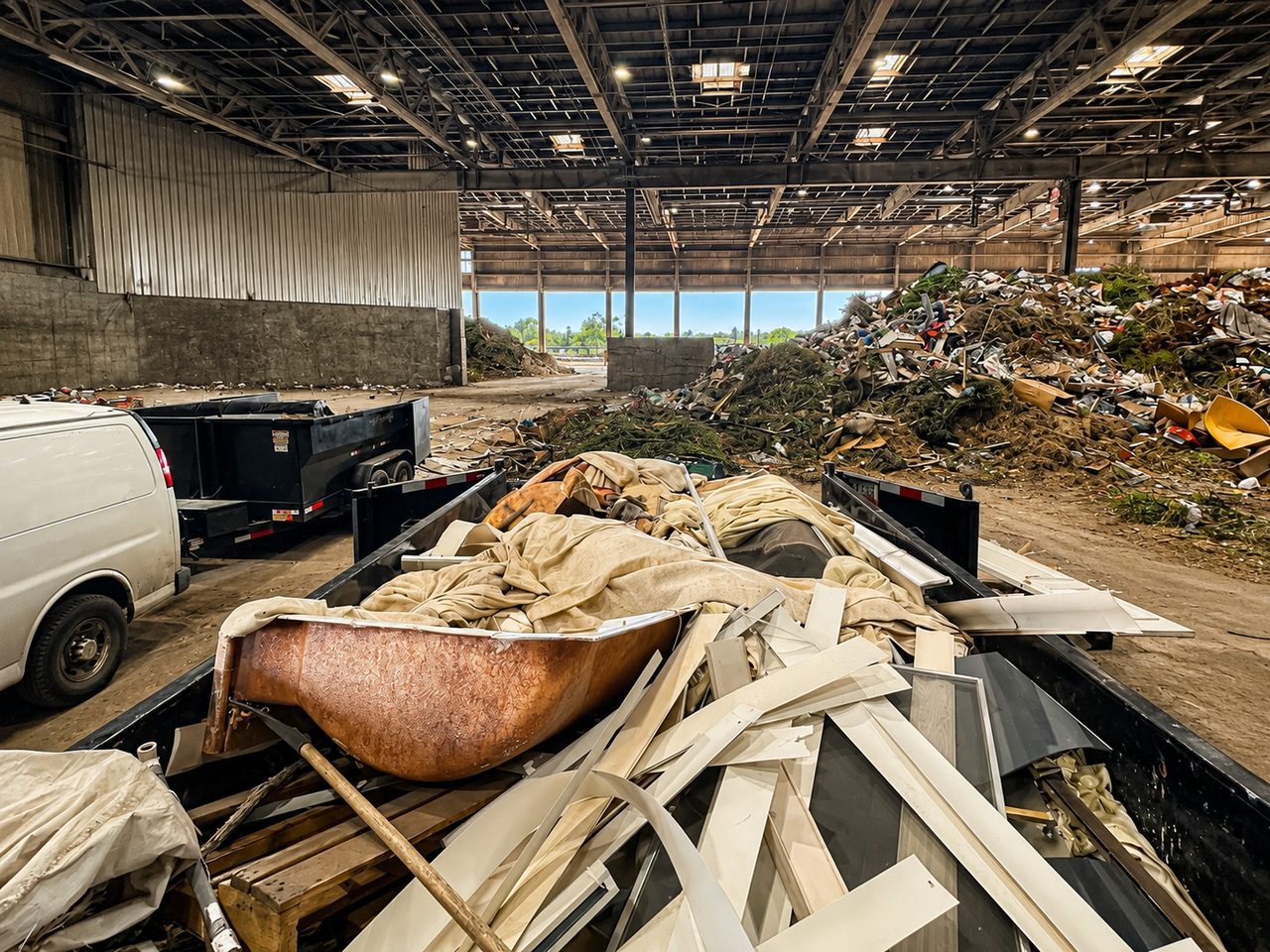 Renovation and commercial debris load at the disposal transfer station