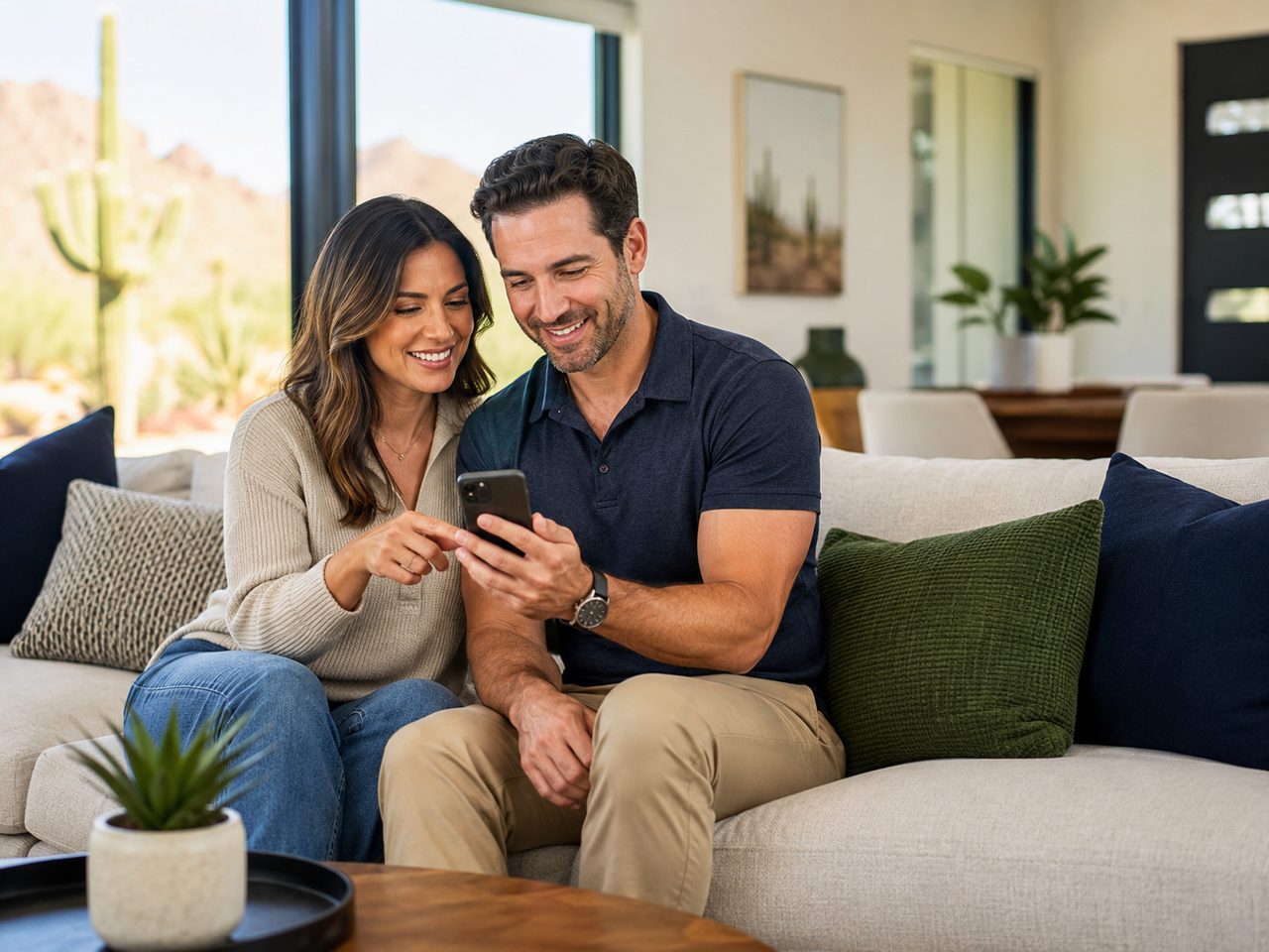 Homeowner sending photos from a phone to request a fast junk removal estimate